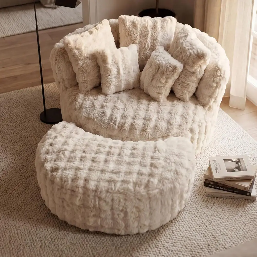 Oversized Chaise Lounge Chair Indoor with Ottoman 55" W x 75" L Round Reading Chair Plush aux ur Corduroy Cloud Circle BonelChai
Oversized Chaise Lounge Chair Indoor with Ottoman 55" W x 75" L Round Reading Chair Plush aux ur Corduroy Cloud Circle BonelChai