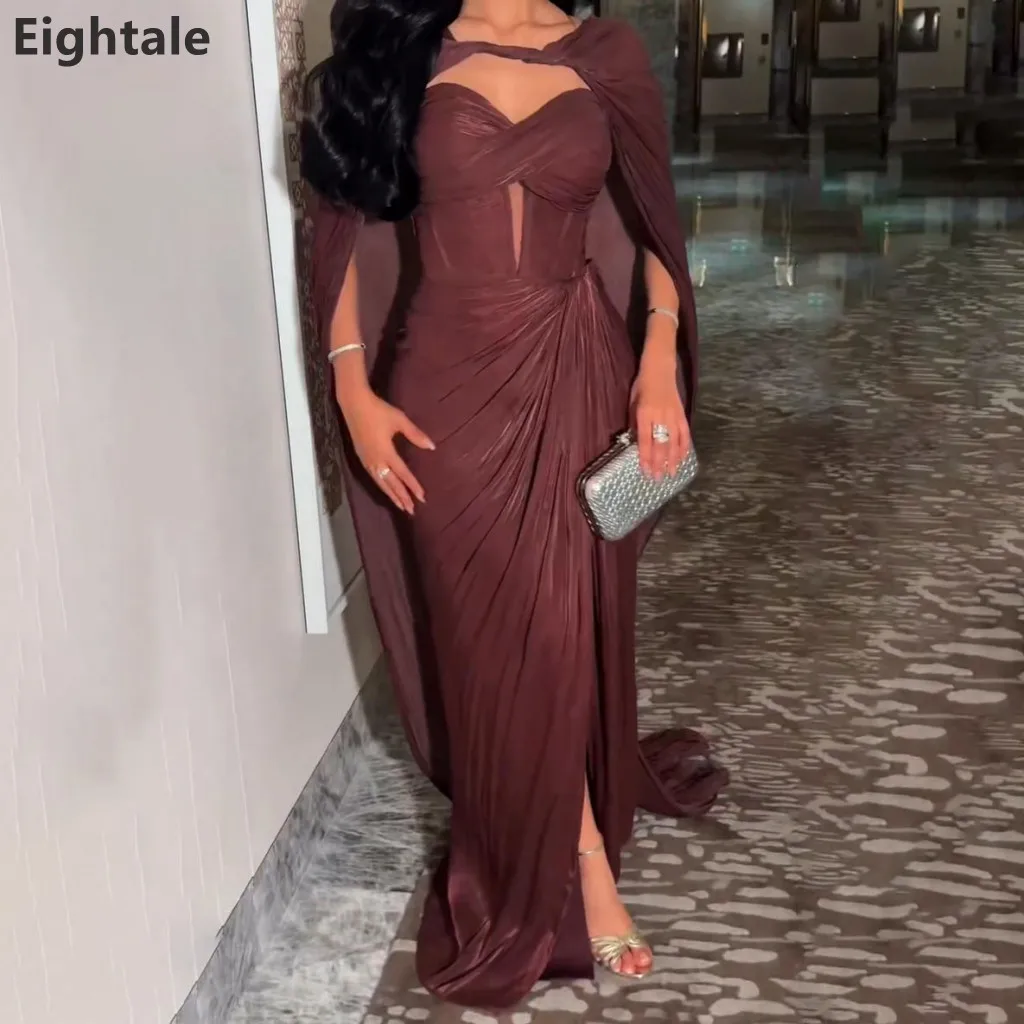 Eightale 2025 Mermaid Maxi Evening Dress With Cape For Wedding Party Formal Prom Dress Dubai Party Gown Customized
Eightale 2025 Mermaid Maxi Evening Dress With Cape For Wedding Party Formal Prom Dress Dubai Party Gown Customized
