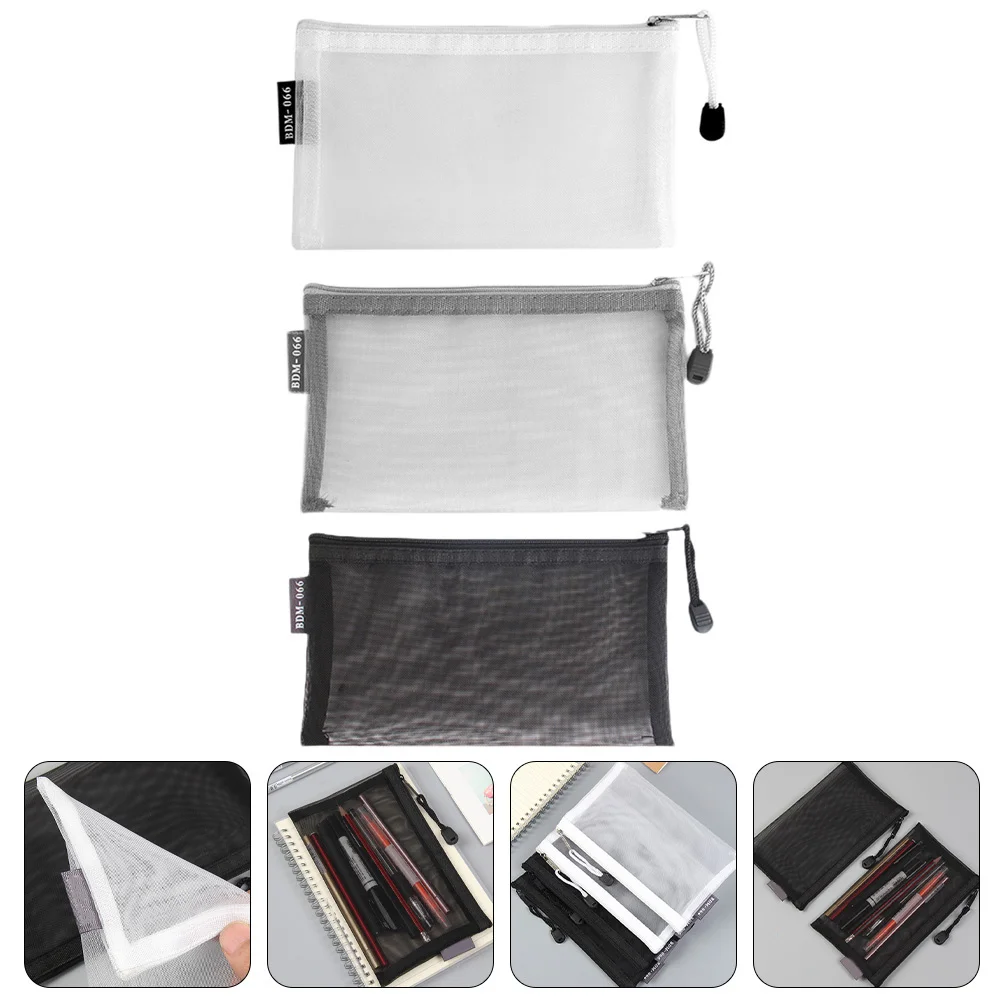 3Pcs Pencil Bag Large Capacity Portable Zipper Mesh Pen Case Organizer for School Office Purse Storage Large Pencil Storage Bag
3Pcs Pencil Bag Large Capacity Portable Zipper Mesh Pen Case Organizer for School Office Purse Storage Large Pencil Storage Bag