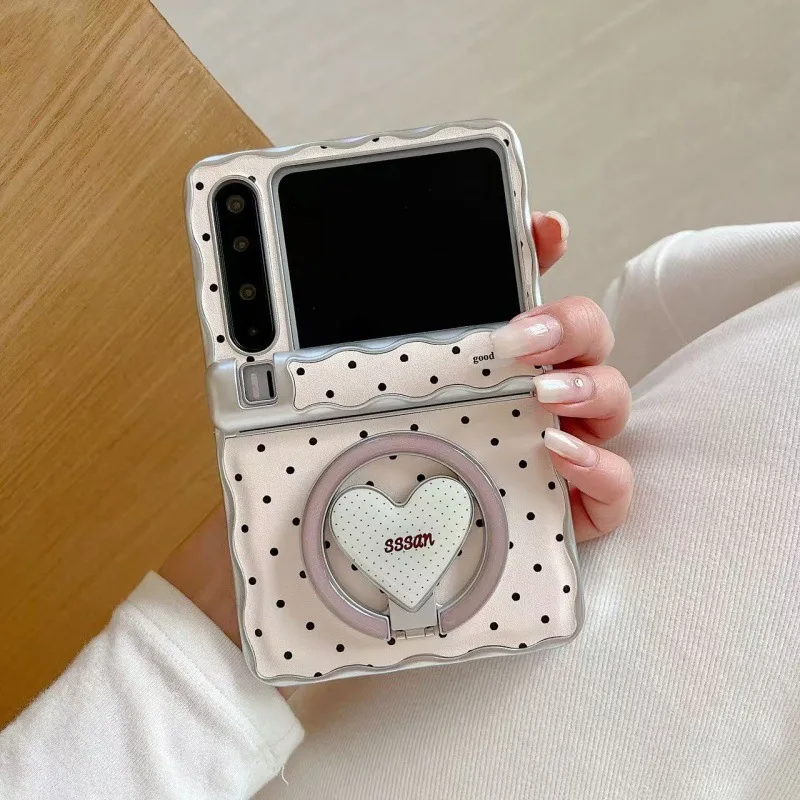 Polka Dot Magnetic Heart Stand Phone Case for Huawei PuraX Hinge Protective Hard Cover
Polka Dot Magnetic Heart Stand Phone Case for Huawei PuraX Hinge Protective Hard Cover
