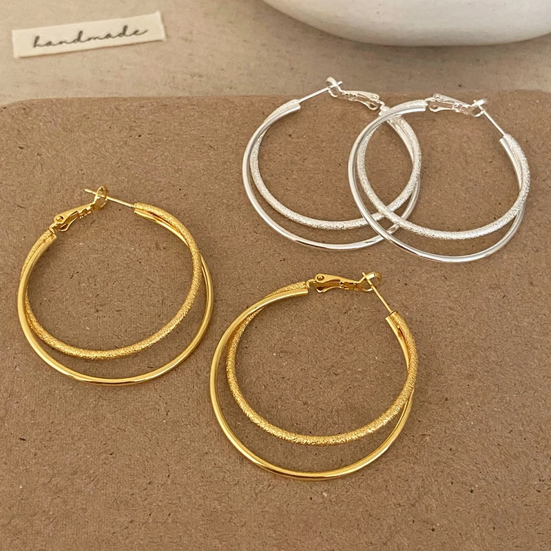 PONYKISS 925 Sterling Silver 18K Gold Double Layered Round Hoop Earrings for Women Trendy Fine Jewelry Personality Accessories
PONYKISS 925 Sterling Silver 18K Gold Double Layered Round Hoop Earrings for Women Trendy Fine Jewelry Personality Accessories