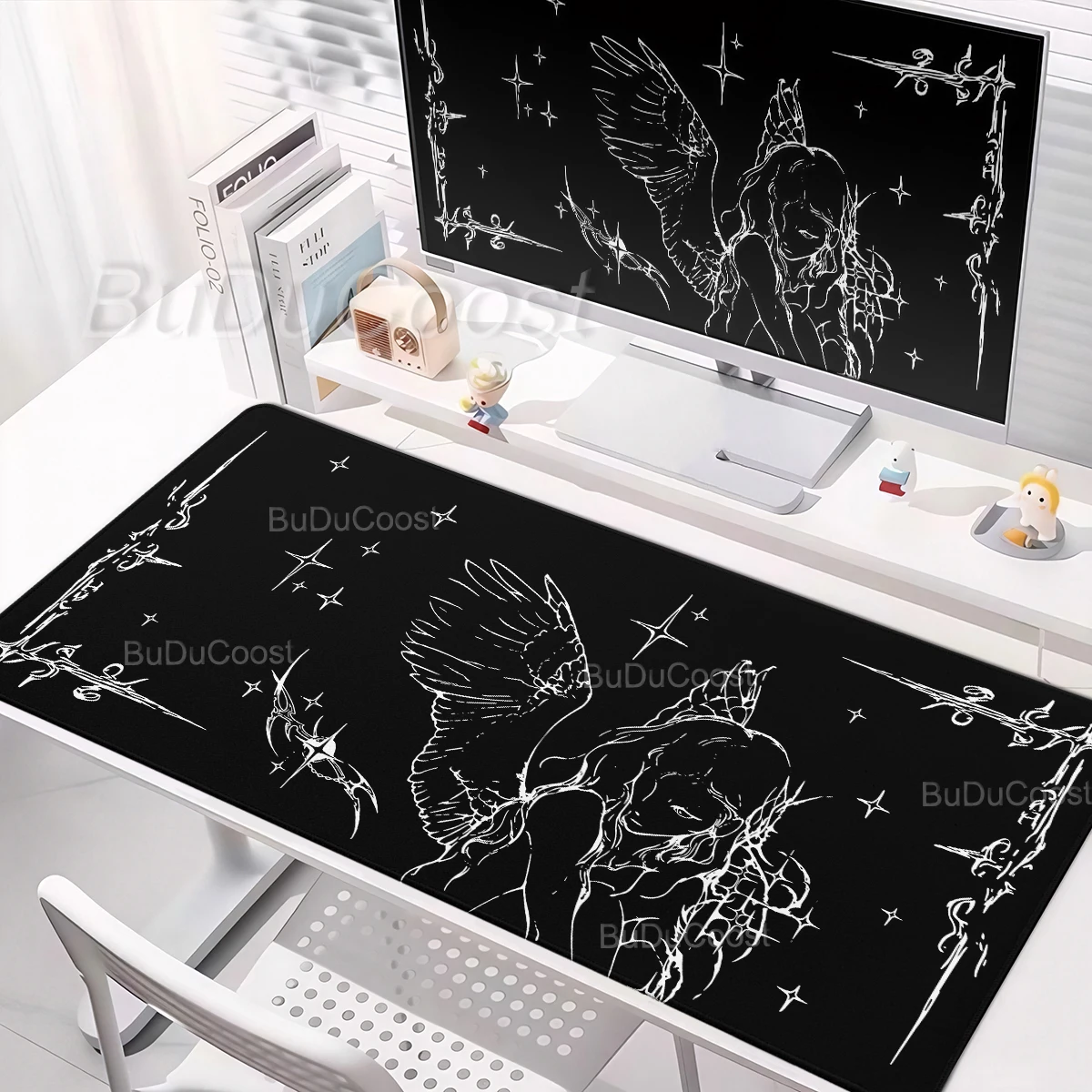 Black and White Angel Gothic Cybersigilism Mousepad Computer Gaming Anime Aesthetics Mouse Pad XXL Tapis De Souris Keyboard pad
Black and White Angel Gothic Cybersigilism Mousepad Computer Gaming Anime Aesthetics Mouse Pad XXL Tapis De Souris Keyboard pad