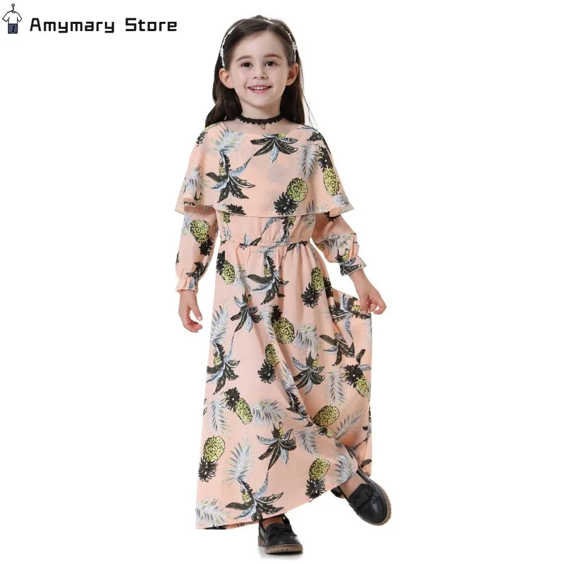 Girls Printed Long-sleeved Dresses Muslim Arab Girls Round Neck Robes Floral Dresses Turkish Islamic Clothing Children's Robes
Girls Printed Long-sleeved Dresses Muslim Arab Girls Round Neck Robes Floral Dresses Turkish Islamic Clothing Children's Robes