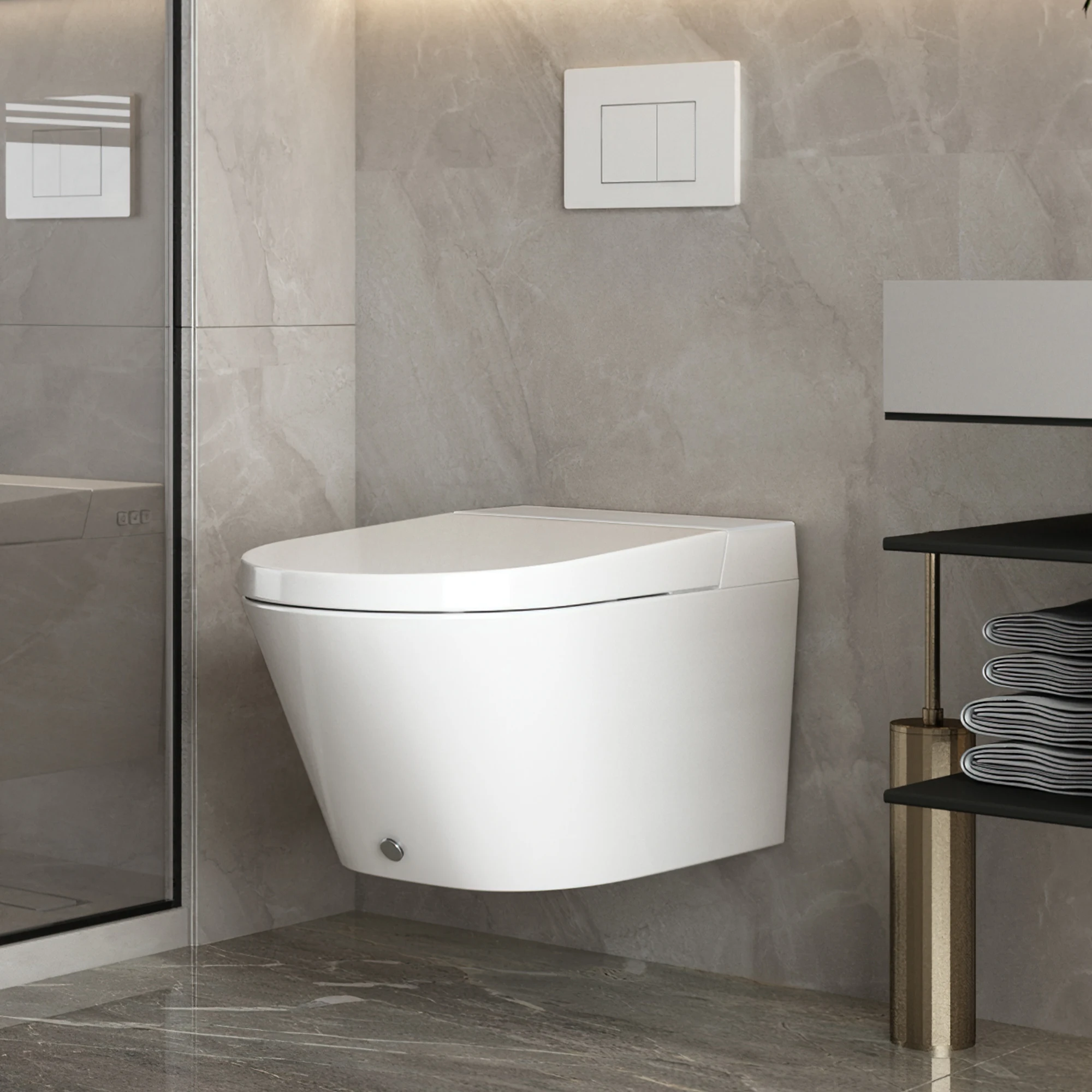 Умный унитаз-биде VIVI Modern Rimless с настенным креплением, функцией подсветки, керамический, белый, P-образный сифон
Умный унитаз-биде VIVI Modern Rimless с настенным креплением, функцией подсветки, керамический, белый, P-образный сифон