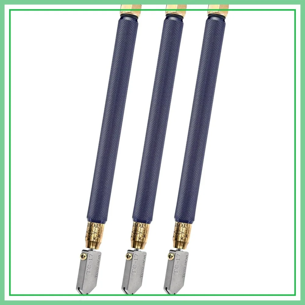 Self-Oiling Glass Cutter, Brass Handle, Straight Blade, 3 Pack
Self-Oiling Glass Cutter, Brass Handle, Straight Blade, 3 Pack