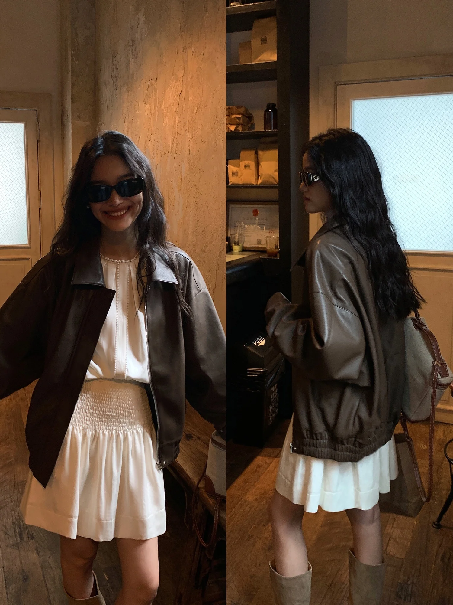 Pusumede коричневый ретро джат из искусственной кожи женский свободный мотоциклетный топ для поездок на работу мода длинное пальто из полиэфирного волокна све
Pusumede коричневый ретро джат из искусственной кожи женский свободный мотоциклетный топ для поездок на работу мода длинное пальто из полиэфирного волокна све