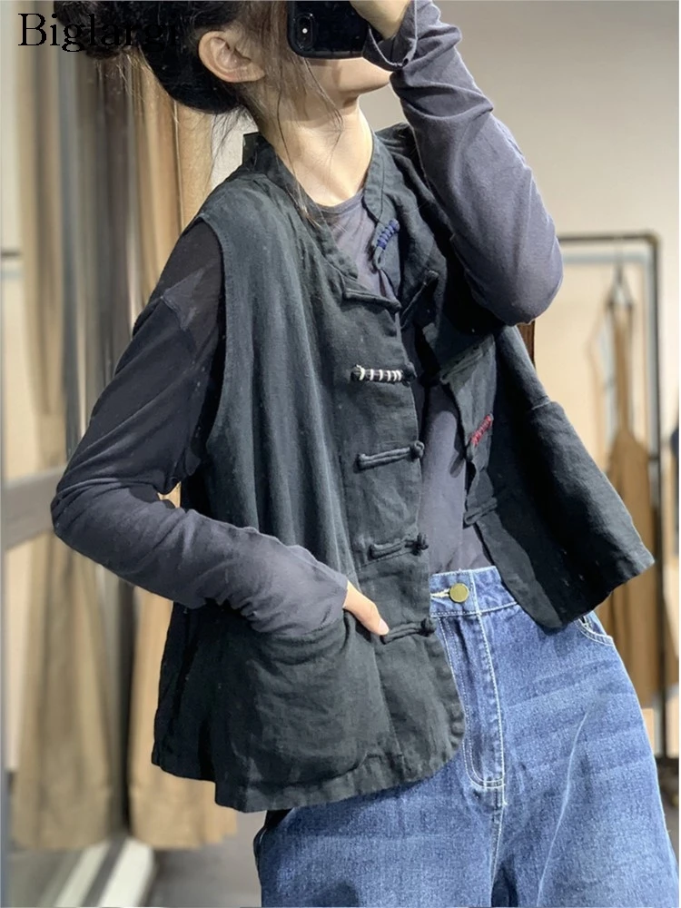 Oversized Cotton Linen Summer Sleeveless Vests Coat Women Casual Loose Fashion Ladies Vests Jackets Vintage Woman Coats
Oversized Cotton Linen Summer Sleeveless Vests Coat Women Casual Loose Fashion Ladies Vests Jackets Vintage Woman Coats