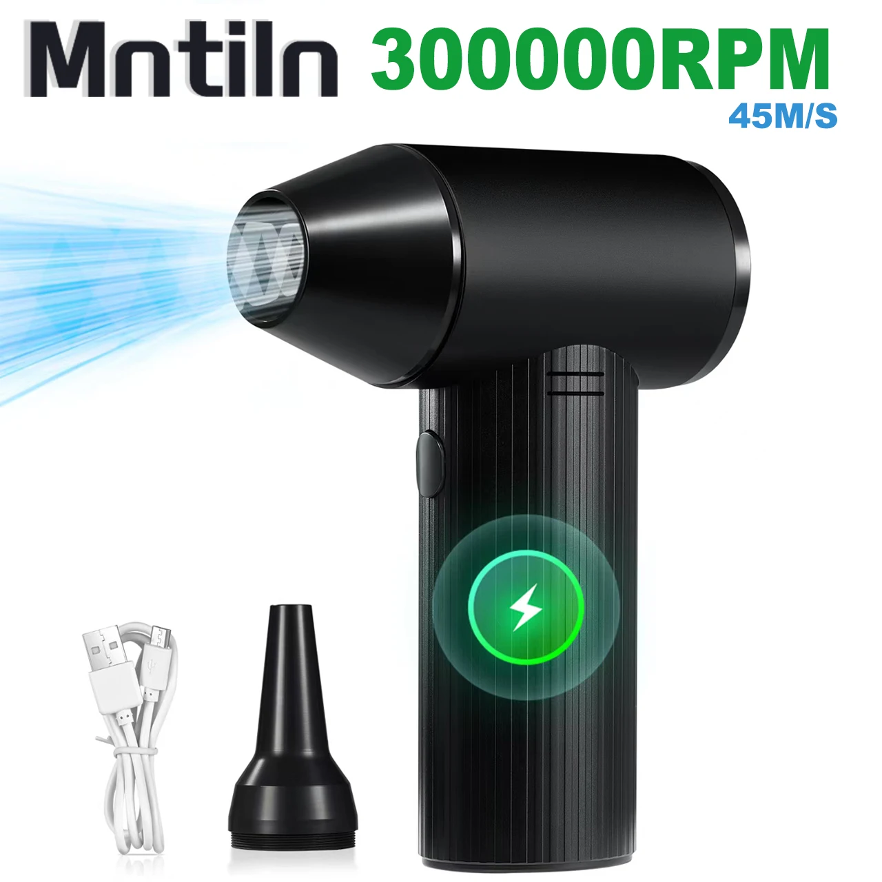 300000RPM Electric Air Duster Brushless Turbo jet fan High-Speed Handheld Electric Turbo Blowers 15W Quick Charging Jet Fan
300000RPM Electric Air Duster Brushless Turbo jet fan High-Speed Handheld Electric Turbo Blowers 15W Quick Charging Jet Fan