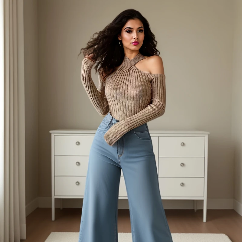 New Autumn and Winter Women's Cross-Neck Long-Sleeve Sweater Fashion Off-Shoulder Casual Slim-Fit Office Knitted Top
New Autumn and Winter Women's Cross-Neck Long-Sleeve Sweater Fashion Off-Shoulder Casual Slim-Fit Office Knitted Top