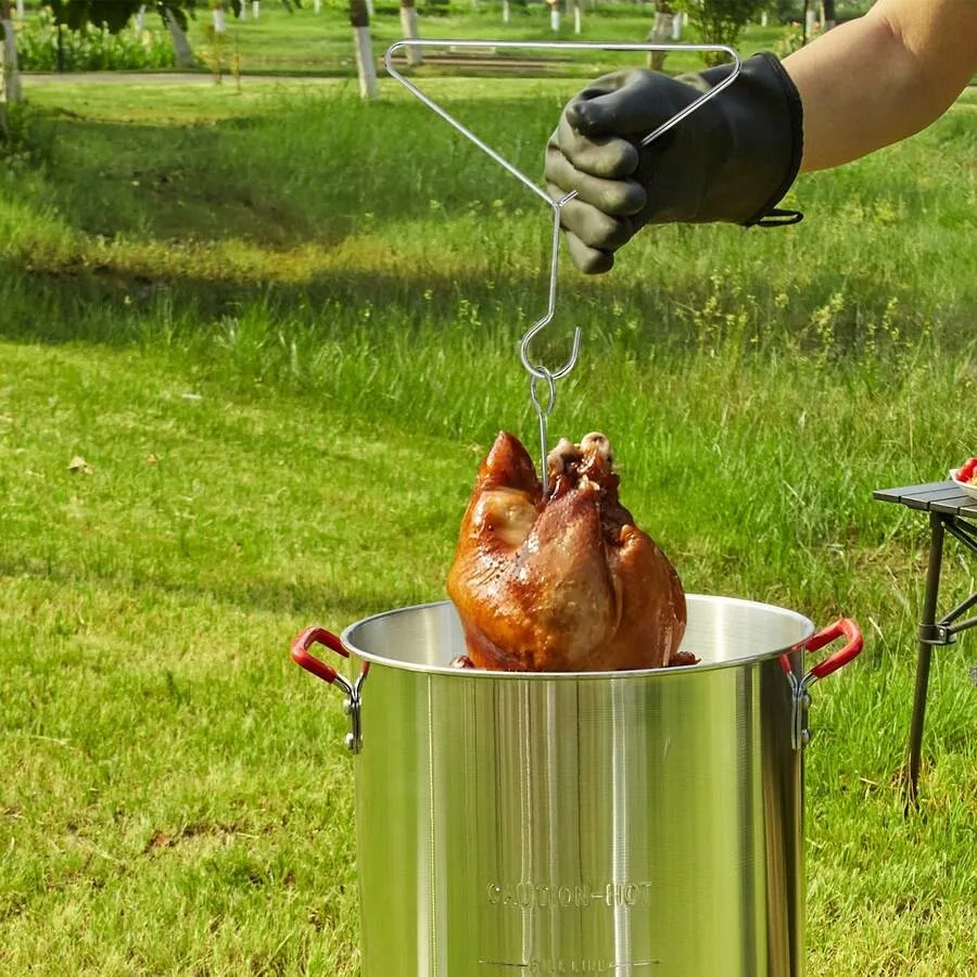 Turkey Deep Fryer, 30-Qt Turkey and 10-Qt Fish Steamer Cooker Set, Outdoor Aluminum Seafood Frying Pot, 54, 000 BTU Burner Prop
Turkey Deep Fryer, 30-Qt Turkey and 10-Qt Fish Steamer Cooker Set, Outdoor Aluminum Seafood Frying Pot, 54, 000 BTU Burner Prop