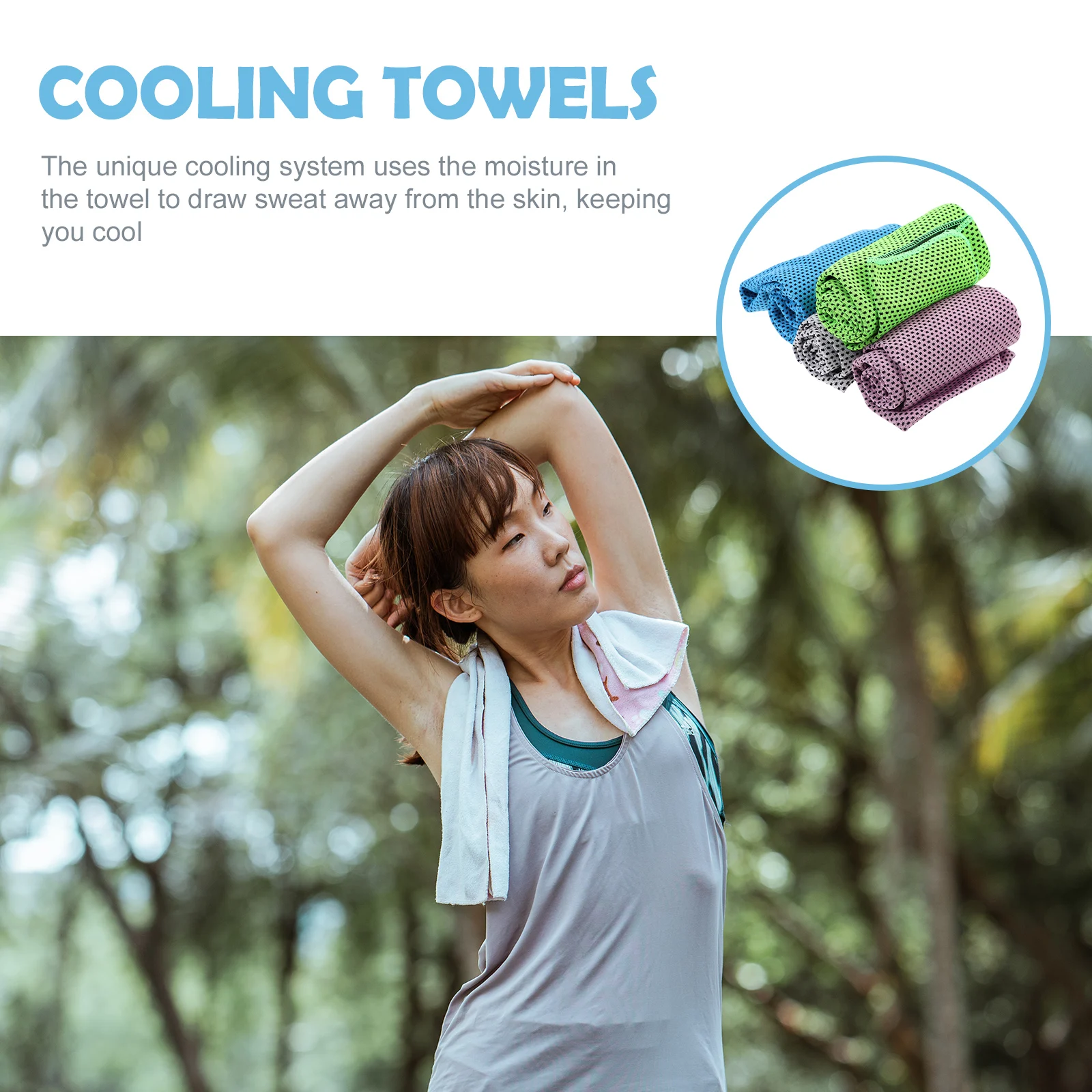4 Pcs Cooling Towel Towels for Hot Weather Workout Gym Sports Cloth Absorb Sweat 
4 Pcs Cooling Towel Towels for Hot Weather Workout Gym Sports Cloth Absorb Sweat