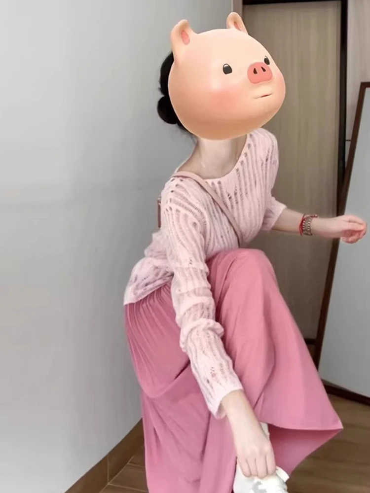 Новинка 2025 года, ранняя осень, человеческий персиковый ажурный тонкий розовый вязаный топ с защитой от солнца и юбка, повседневный женский комплект...
Новинка 2025 года, ранняя осень, человеческий персиковый ажурный тонкий розовый вязаный топ с защитой от солнца и юбка, повседневный женский комплект...