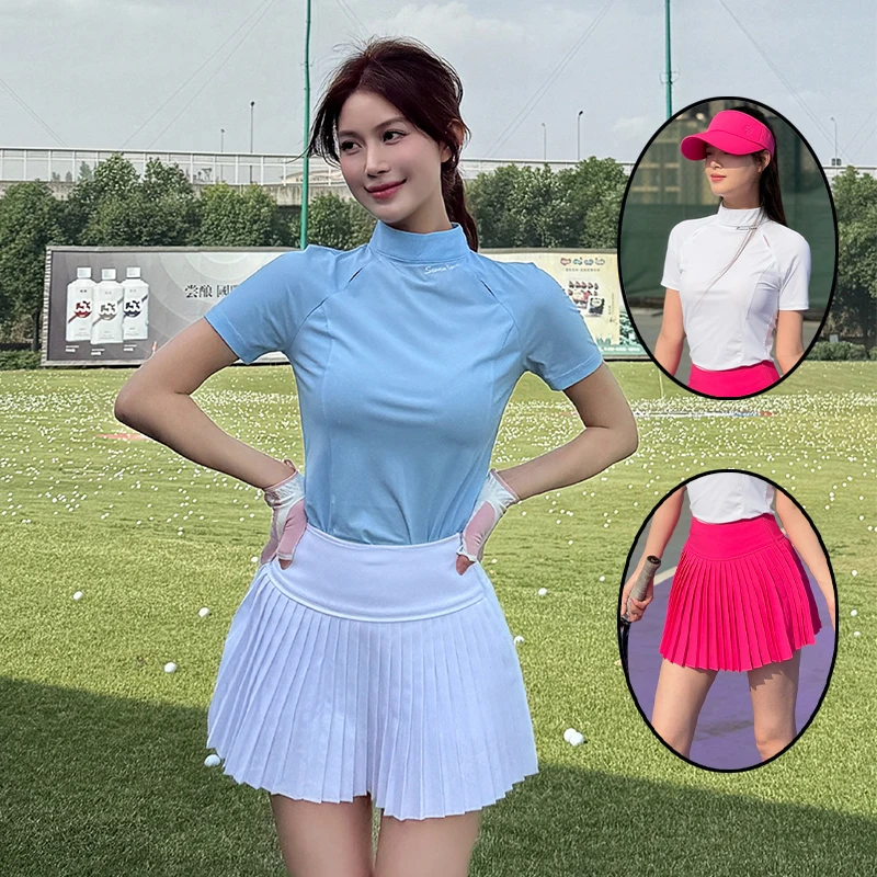 SG Golf Летние женские топы Тонкая быстросохнущая рубашка с короткими рукавами Джерси с вырезом Женская плиссированная юбка с высокой талией Шорты для гольфа на подкладке
SG Golf Летние женские топы Тонкая быстросохнущая рубашка с короткими рукавами Джерси с вырезом Женская плиссированная юбка с высокой талией Шорты для гольфа на подкладке