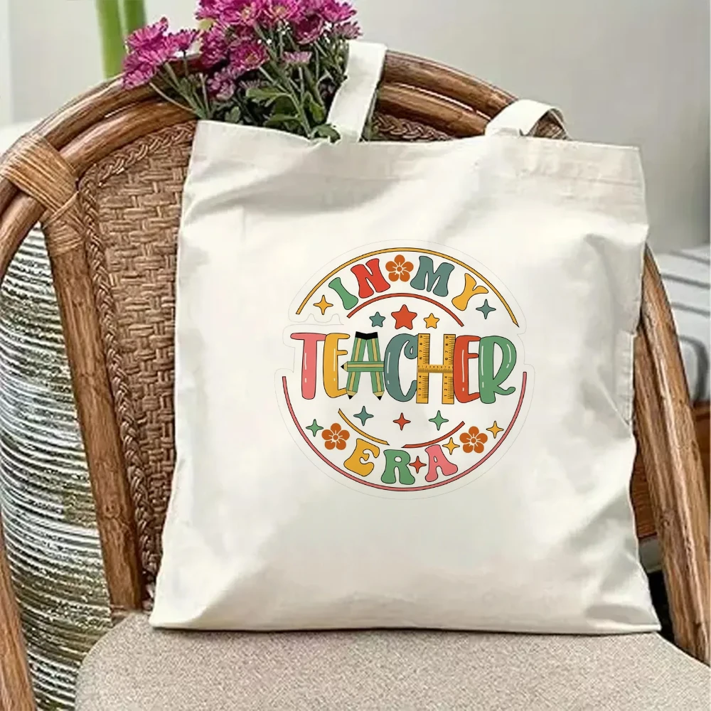 In My Teacher Era Canvas Tote Bag Cute Retro Teacher Appreciation Gift Aesthetic School Shoulder Purse Reusable Bookbag
In My Teacher Era Canvas Tote Bag Cute Retro Teacher Appreciation Gift Aesthetic School Shoulder Purse Reusable Bookbag
