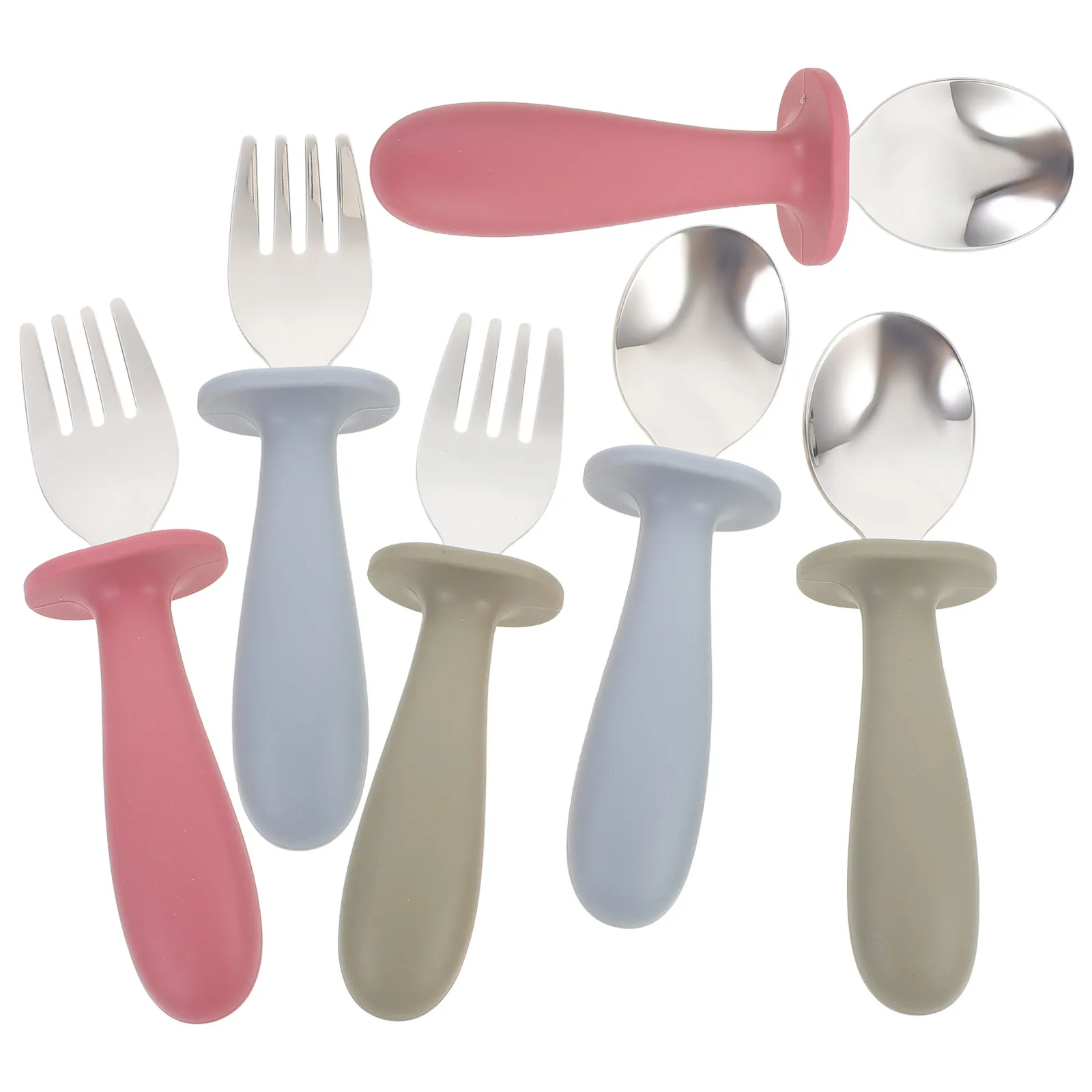 6Pcs Toddler Spoon Fork Set Stainless Steel Silicone Baby Feeding Utensils Portable Tableware Toddler Utensils Set
6Pcs Toddler Spoon Fork Set Stainless Steel Silicone Baby Feeding Utensils Portable Tableware Toddler Utensils Set