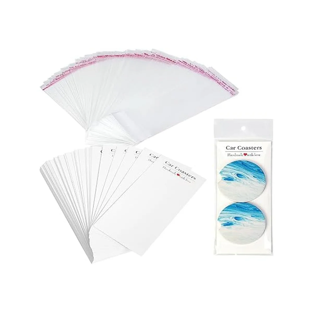 100Pcs Car Coaster Pack, Sublimation Car Coaster Card with 100 Bags for Packaging Display, Sublimation Car Coaster Card
100Pcs Car Coaster Pack, Sublimation Car Coaster Card with 100 Bags for Packaging Display, Sublimation Car Coaster Card