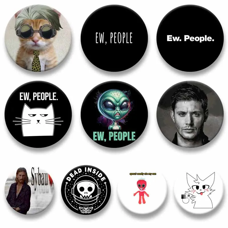 Creative Funny Text Ew.People Lapel Pins Cartoon Round Brooch on Backpack Shoes Cute Jewelry Badge Accessories Gifts for Friends
Creative Funny Text Ew.People Lapel Pins Cartoon Round Brooch on Backpack Shoes Cute Jewelry Badge Accessories Gifts for Friends