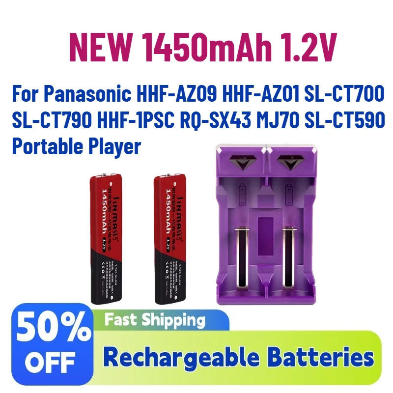 For Panasonic HHF-AZ09 HHF-AZ01 SL-CT700 SL-CT790 HHF-1PSC RQ-SX43 MJ70 SL-CT590 Portable Player High-Quality 1450mAh Battery
For Panasonic HHF-AZ09 HHF-AZ01 SL-CT700 SL-CT790 HHF-1PSC RQ-SX43 MJ70 SL-CT590 Portable Player High-Quality 1450mAh Battery