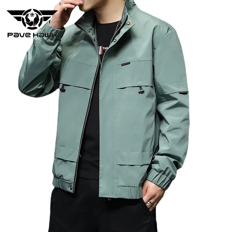 Outdoor Hooded Cargo Jacket Men's Spring Autumn Casual Versatile Solid Color Windproof Hiking Camping Climbing Coat Male
Outdoor Hooded Cargo Jacket Men's Spring Autumn Casual Versatile Solid Color Windproof Hiking Camping Climbing Coat Male