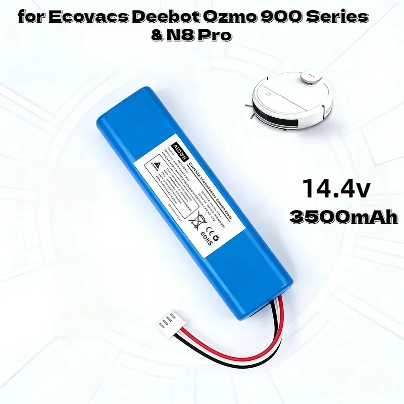 14.4V High-Capacity 2600mAh Li-ION Battery –Spare Replacement for Ecovacs Deebot Ozmo 900 Series & N8 Pro Robot Vacuum Reliable
14.4V High-Capacity 2600mAh Li-ION Battery –Spare Replacement for Ecovacs Deebot Ozmo 900 Series & N8 Pro Robot Vacuum Reliable