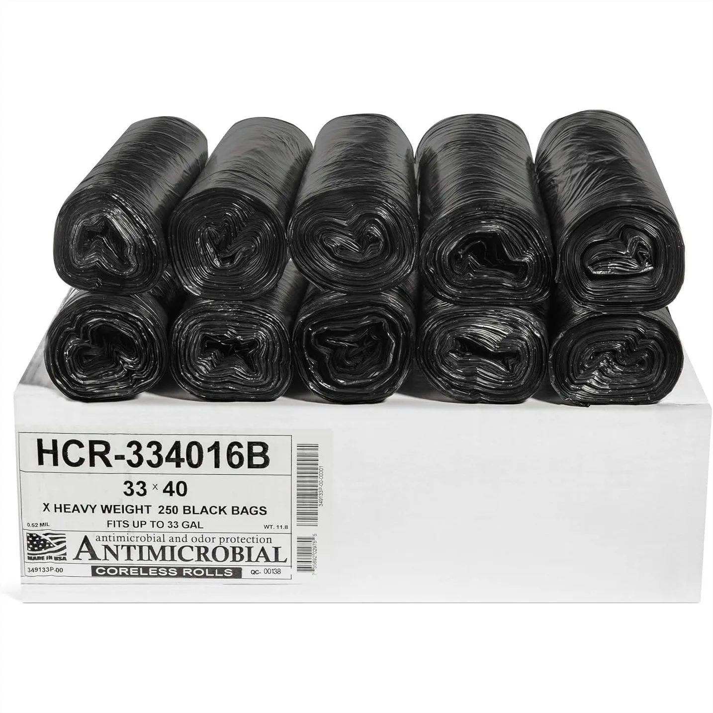 Heavy Duty Trash Bags, 33 Gallon, 250 Count, 16 Micron, 33x40 Inch, Black for Office, Commercial, Recycling
Heavy Duty Trash Bags, 33 Gallon, 250 Count, 16 Micron, 33x40 Inch, Black for Office, Commercial, Recycling