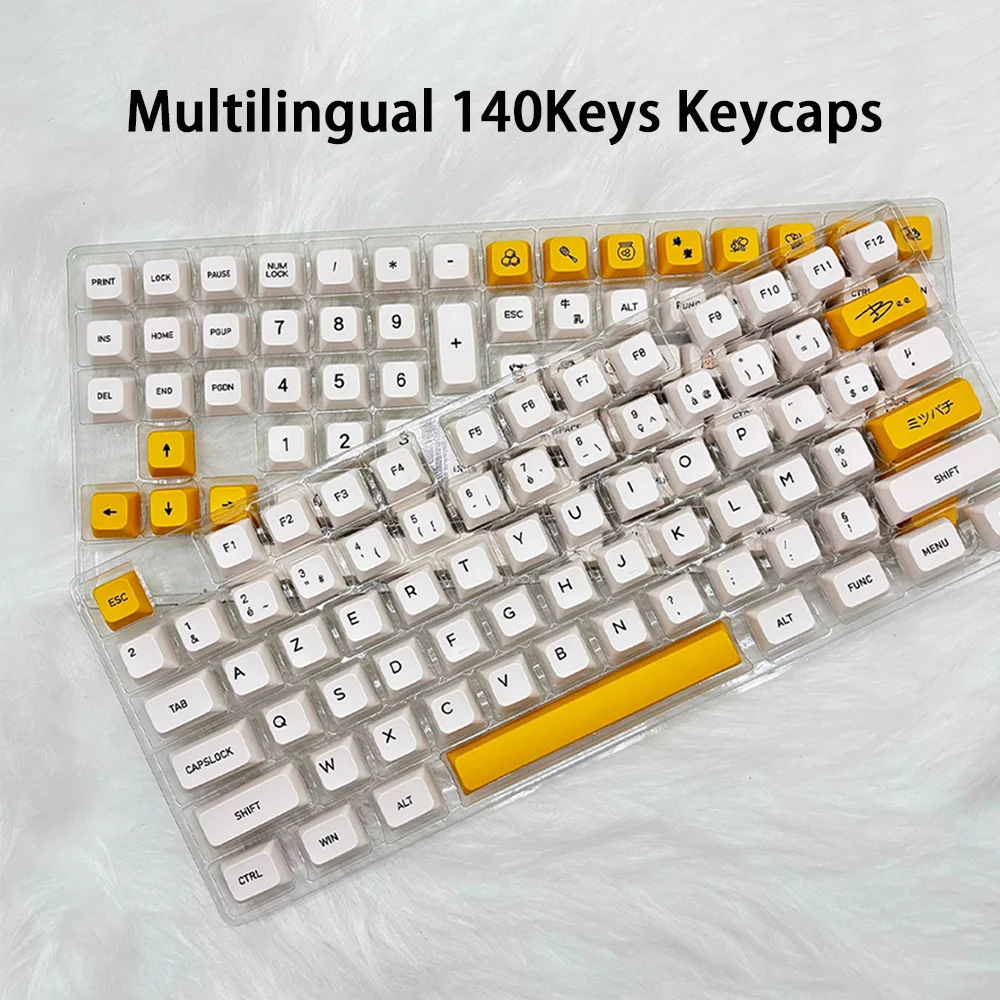 Keyboard Honey And Milk Theme PBT 140 Keyboards Keycaps Backlit Keyboard For Mechaniacal Teclado Gamer Minimalist Anime keycap
Keyboard Honey And Milk Theme PBT 140 Keyboards Keycaps Backlit Keyboard For Mechaniacal Teclado Gamer Minimalist Anime keycap