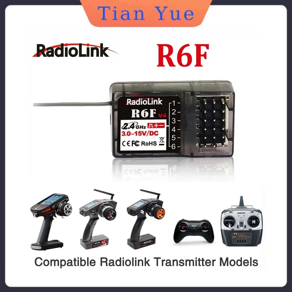 Приемник Radiolink R6F, 6-канальный 2,4 ГГц для радиоуправляемого автомобиля и лодки, радиопередатчик, пульт дистанционного управления RC6GS V2/RC4GS V2/T8FB/T8S
Приемник Radiolink R6F, 6-канальный 2,4 ГГц для радиоуправляемого автомобиля и лодки, радиопередатчик, пульт дистанционного управления RC6GS V2/RC4GS V2/T8FB/T8S