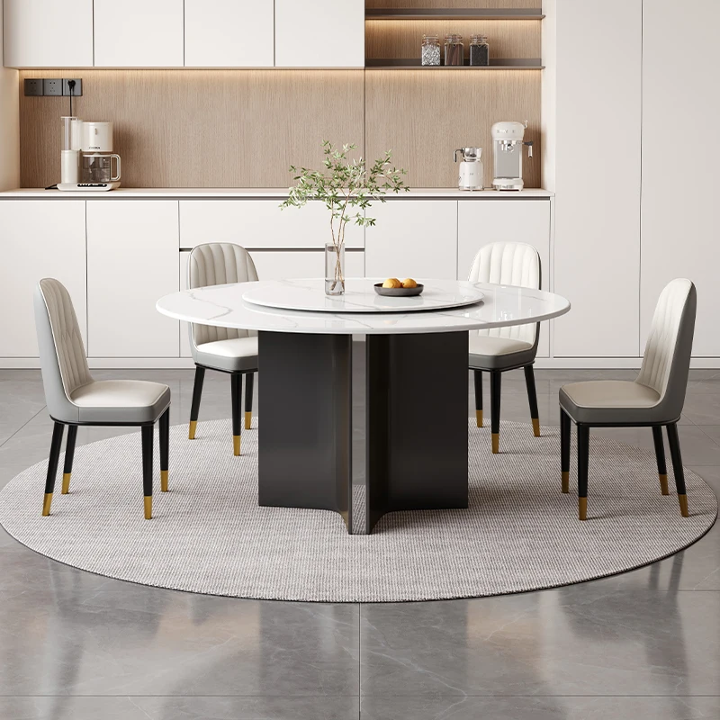 Light Luxury Dining Table Combination Modern Simple Round Household Small Rock Italian Minimalist Apartment Meubles Furniture
Light Luxury Dining Table Combination Modern Simple Round Household Small Rock Italian Minimalist Apartment Meubles Furniture