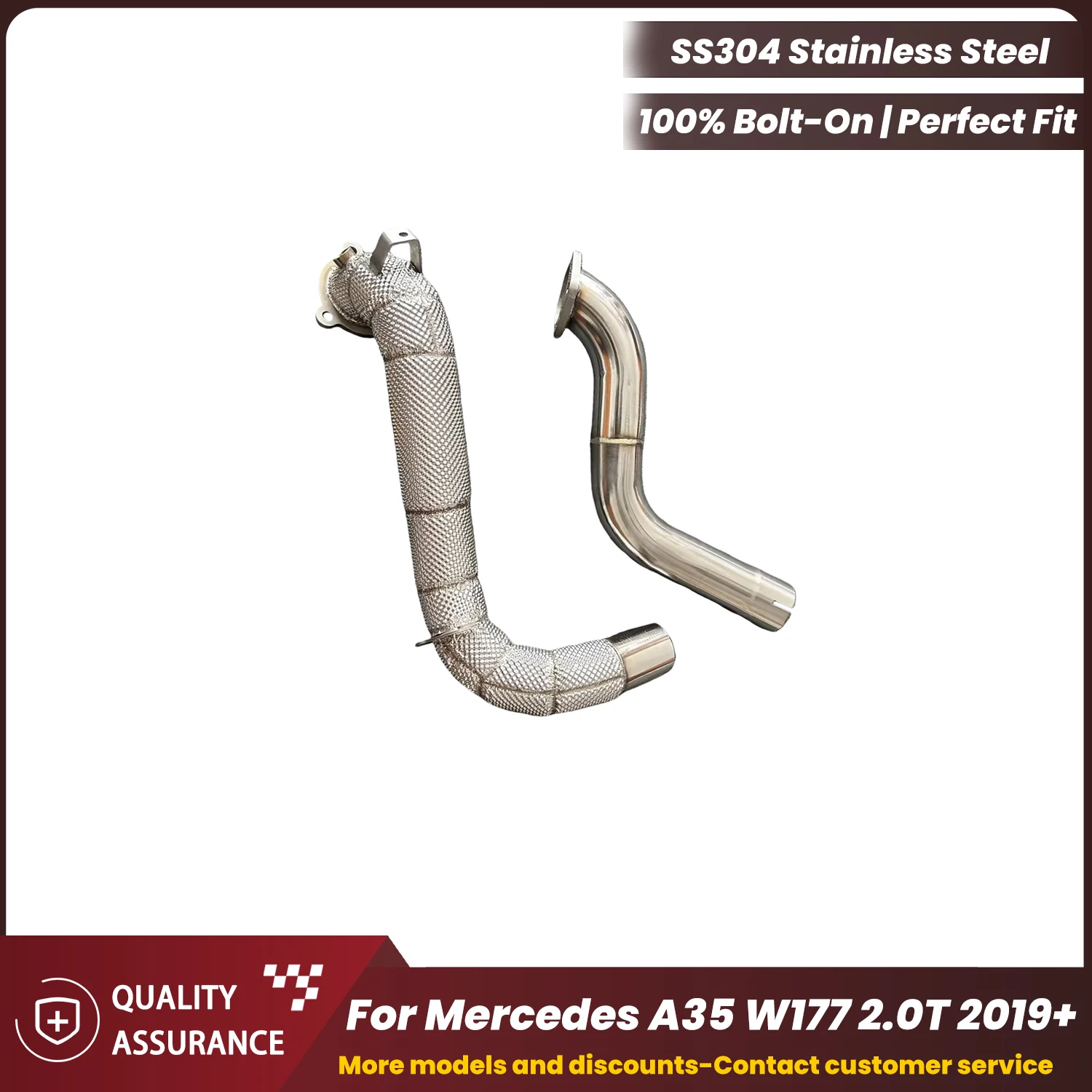 ECCF Sports Downpipe With Heat Shield For Mercedes A35 W177 2.0T 2019+ High Flow Aggressive Sound Performance Exhaust Upgrade
ECCF Sports Downpipe With Heat Shield For Mercedes A35 W177 2.0T 2019+ High Flow Aggressive Sound Performance Exhaust Upgrade