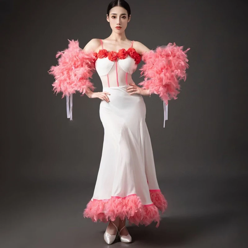 2022 Modern Dance Dress Women Feather Waltz Swing Skirts National Standard Dance Dress Ballroom Dance Competition Dress DN14111
2022 Modern Dance Dress Women Feather Waltz Swing Skirts National Standard Dance Dress Ballroom Dance Competition Dress DN14111