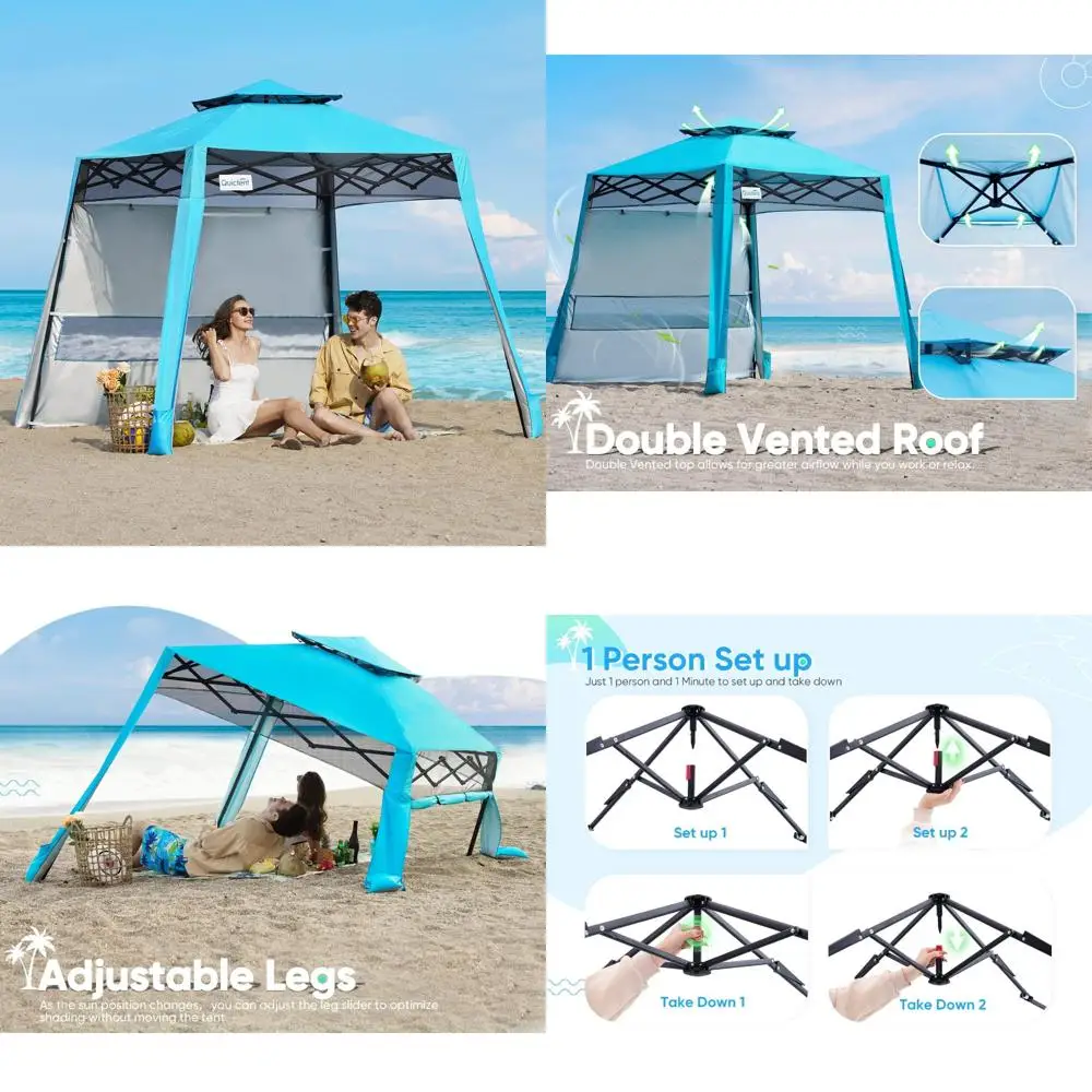 Portable Lightweight 10x10 Canopy Tent for Beach and Sports Events with Sun Protection, Versatile Outdoor Shelter
Portable Lightweight 10x10 Canopy Tent for Beach and Sports Events with Sun Protection, Versatile Outdoor Shelter
