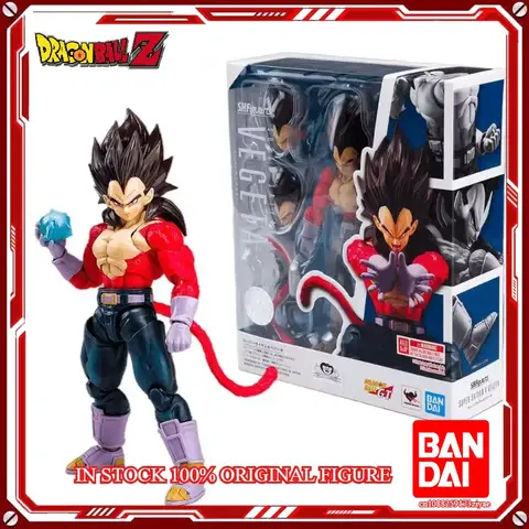 En Stock 100% Original Bandai S.H.Figuarts Shf Super Saiyan 4 Vegeta Dragon Ball GT Anime colección de figuras de acción modo