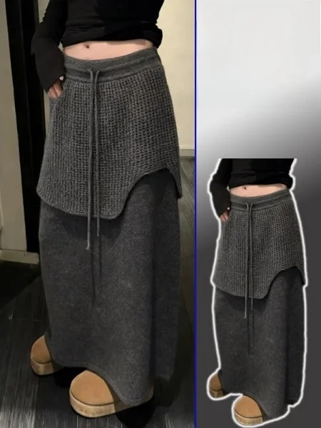 Женская юбка больших размеров с вырезами и поясом, в корейском стиле, с высокой талией, А-силуэт, повседневная, весенняя новинка
Женская юбка больших размеров с вырезами и поясом, в корейском стиле, с высокой талией, А-силуэт, повседневная, весенняя новинка