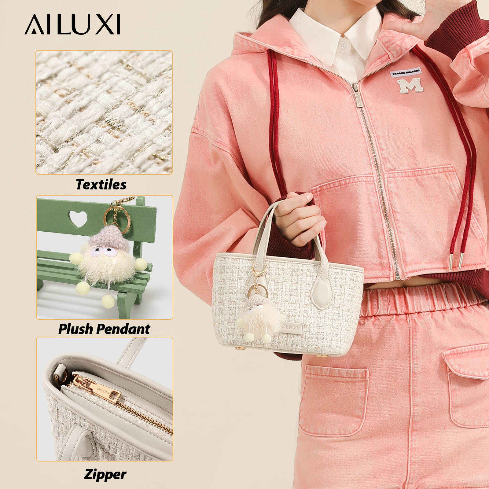 AILUXI Women Handle Bag Autumn Original Design Brand Handbag with Adjustable Shoulder Strap White Charm Purse Christmas Gift
AILUXI Women Handle Bag Autumn Original Design Brand Handbag with Adjustable Shoulder Strap White Charm Purse Christmas Gift