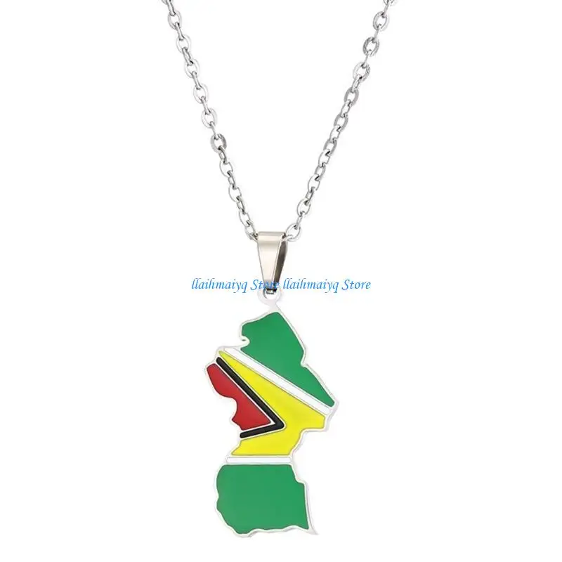 573B Guyana Map Flag Pendant Necklace Country Outline Clavicle Chain Choker Neck Chain Jewelry Guyana Symbol Necklace
573B Guyana Map Flag Pendant Necklace Country Outline Clavicle Chain Choker Neck Chain Jewelry Guyana Symbol Necklace