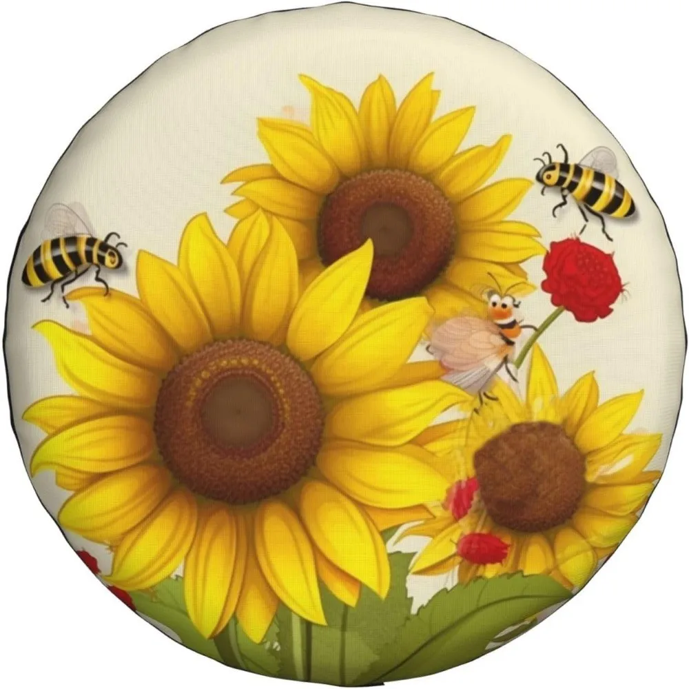 Sunflower Bee Cartoon Spare Tire Cover Waterproof Dustproof Protector Durable Polyester Fit SUV Truck
Sunflower Bee Cartoon Spare Tire Cover Waterproof Dustproof Protector Durable Polyester Fit SUV Truck