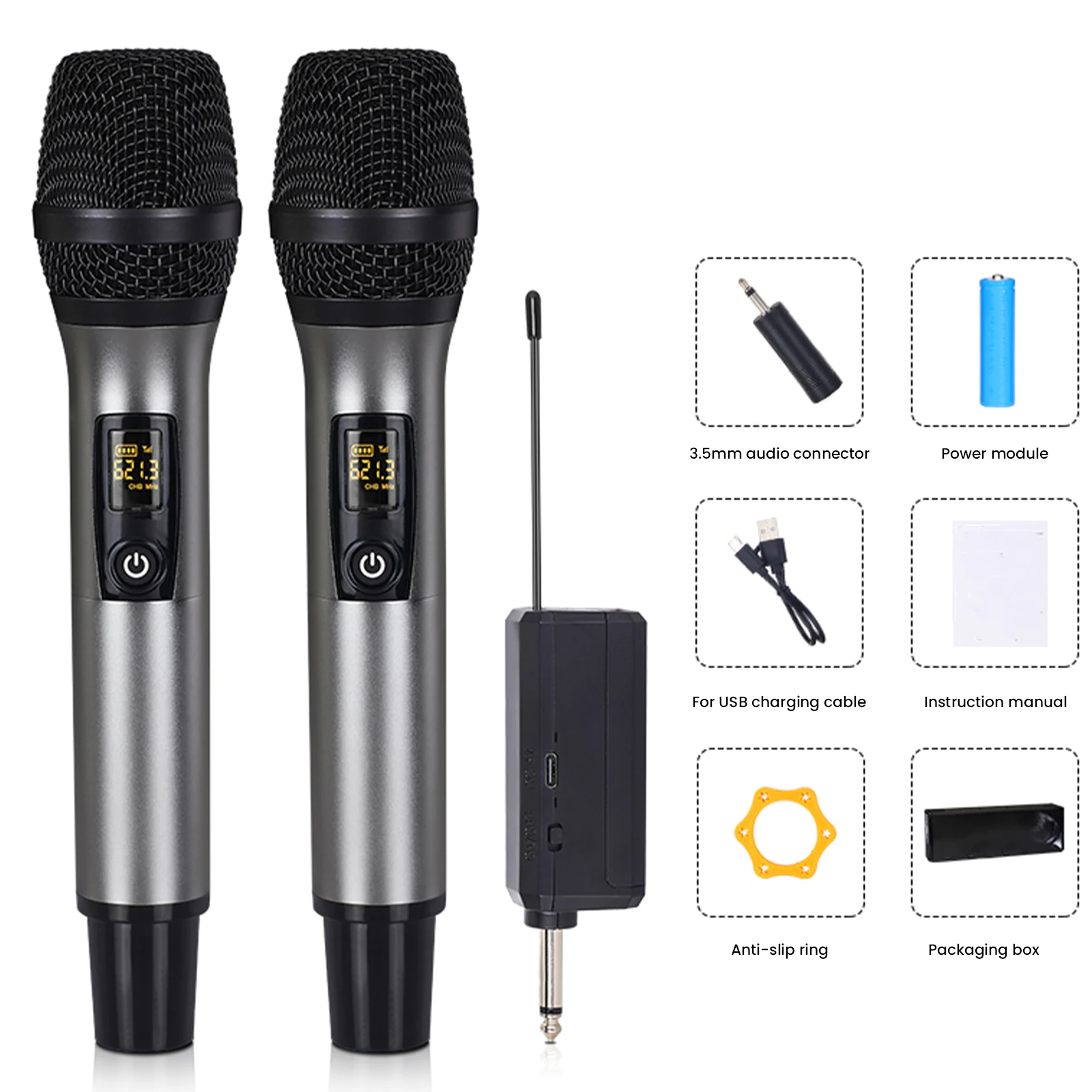 Wireless Microphone E33 15W Wireless Handheld Microphone Karaoke System with Rechargeable Receiver for Home Karaoke Meeting
Wireless Microphone E33 15W Wireless Handheld Microphone Karaoke System with Rechargeable Receiver for Home Karaoke Meeting