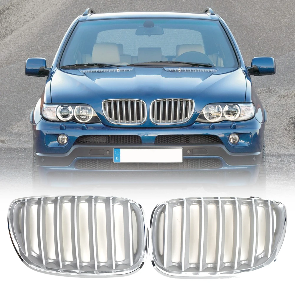 1 Pair Anti-scratch ABS Car Front Hood Grill 51137113733 51137113734 Front Upper Grilles Racing Grills for BMW X5 E53 2004-2006
1 Pair Anti-scratch ABS Car Front Hood Grill 51137113733 51137113734 Front Upper Grilles Racing Grills for BMW X5 E53 2004-2006
