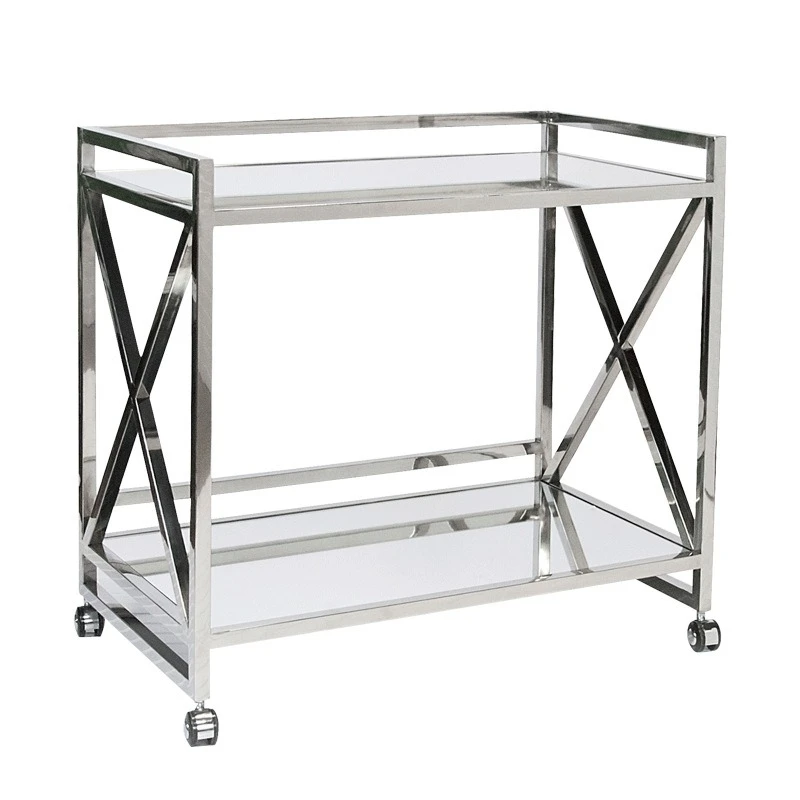 Modern simple light luxury stainless st eel do uble-layer din ing car/b ar/hotel/villa/model room high-end dining ca r
Modern simple light luxury stainless st eel do uble-layer din ing car/b ar/hotel/villa/model room high-end dining ca r