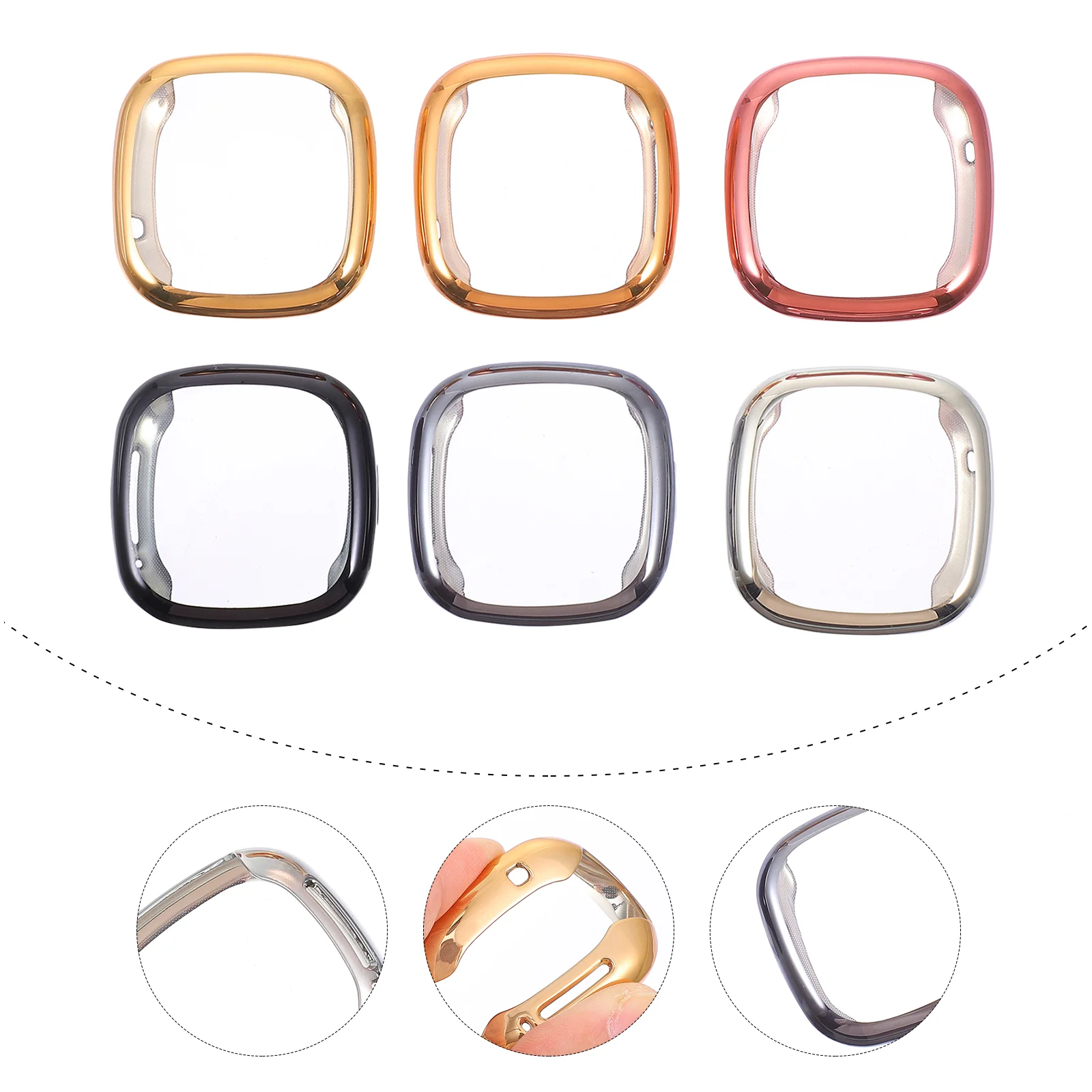 6 Pcs Watch Case Protective Cover Screen Supply Protection Cap Decor Electroplating
6 Pcs Watch Case Protective Cover Screen Supply Protection Cap Decor Electroplating