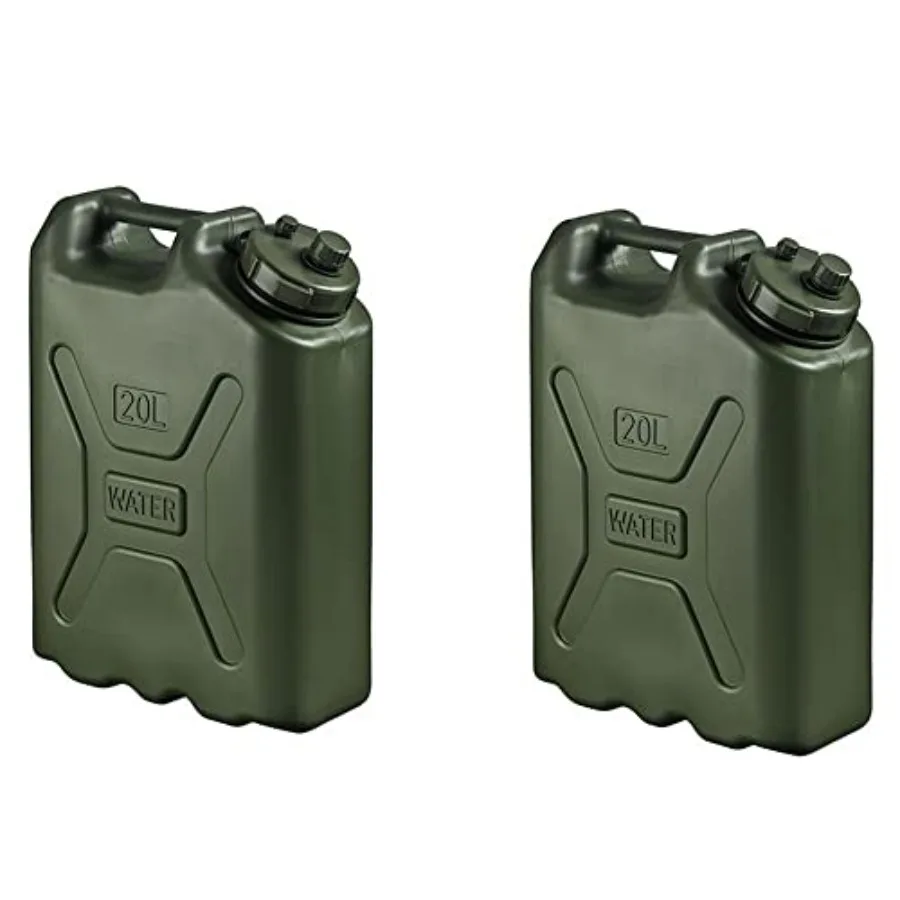 2-Pack Portable Military Style Water Container for Camping Outdoors, 5 Gallon, Green - Heavy-Duty Plastic Beverage and Hydratio
2-Pack Portable Military Style Water Container for Camping Outdoors, 5 Gallon, Green - Heavy-Duty Plastic Beverage and Hydratio