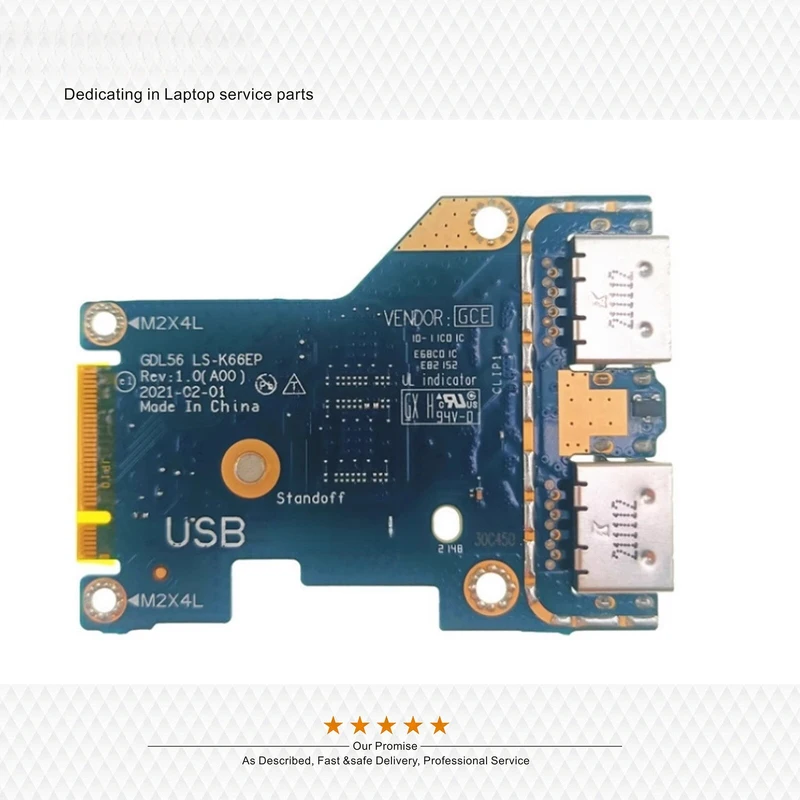 A+New GDL56 LS-K66EP 5VN7D 05VN7D For Dell G15 5515 (2021) USB Board IO Board
A+New GDL56 LS-K66EP 5VN7D 05VN7D For Dell G15 5515 (2021) USB Board IO Board