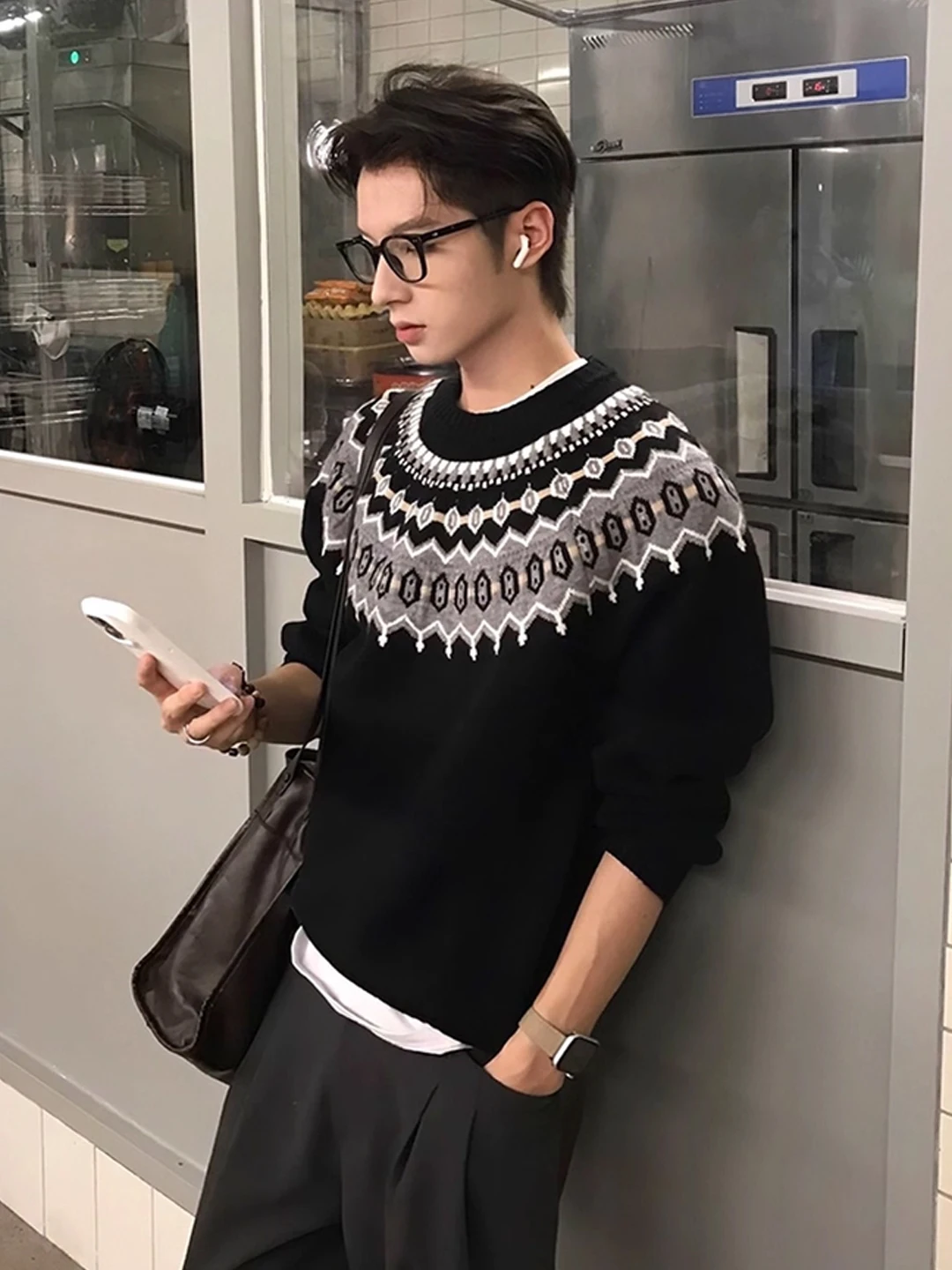 American Retro Knitted Sweater Men's Faion Cleanfit Hoodie High Collar Vintage Sle Breathable Polyester Fiber Long Sve
American Retro Knitted Sweater Men's Faion Cleanfit Hoodie High Collar Vintage Sle Breathable Polyester Fiber Long Sve