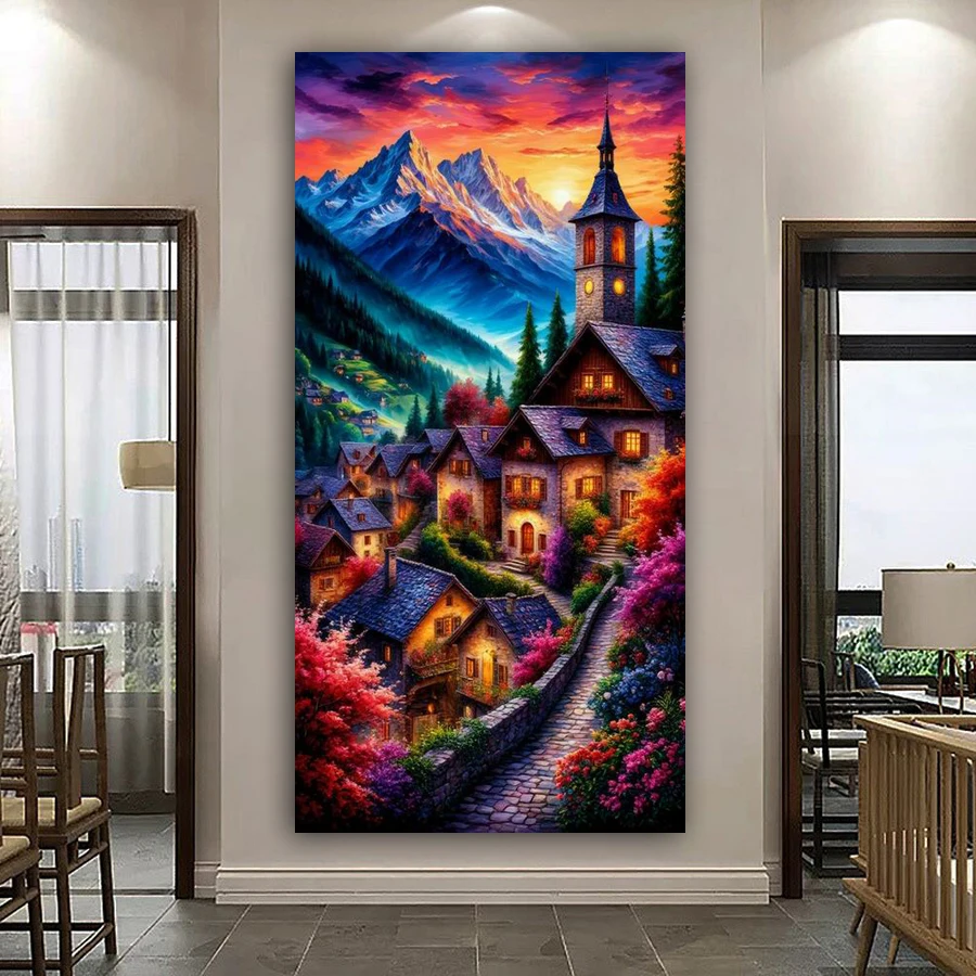 Moon Mountain House Diy Diamond Art For Adults Painting New Collection Large Size Village Scenery Full Mosaic Embroidery Picture
Moon Mountain House Diy Diamond Art For Adults Painting New Collection Large Size Village Scenery Full Mosaic Embroidery Picture