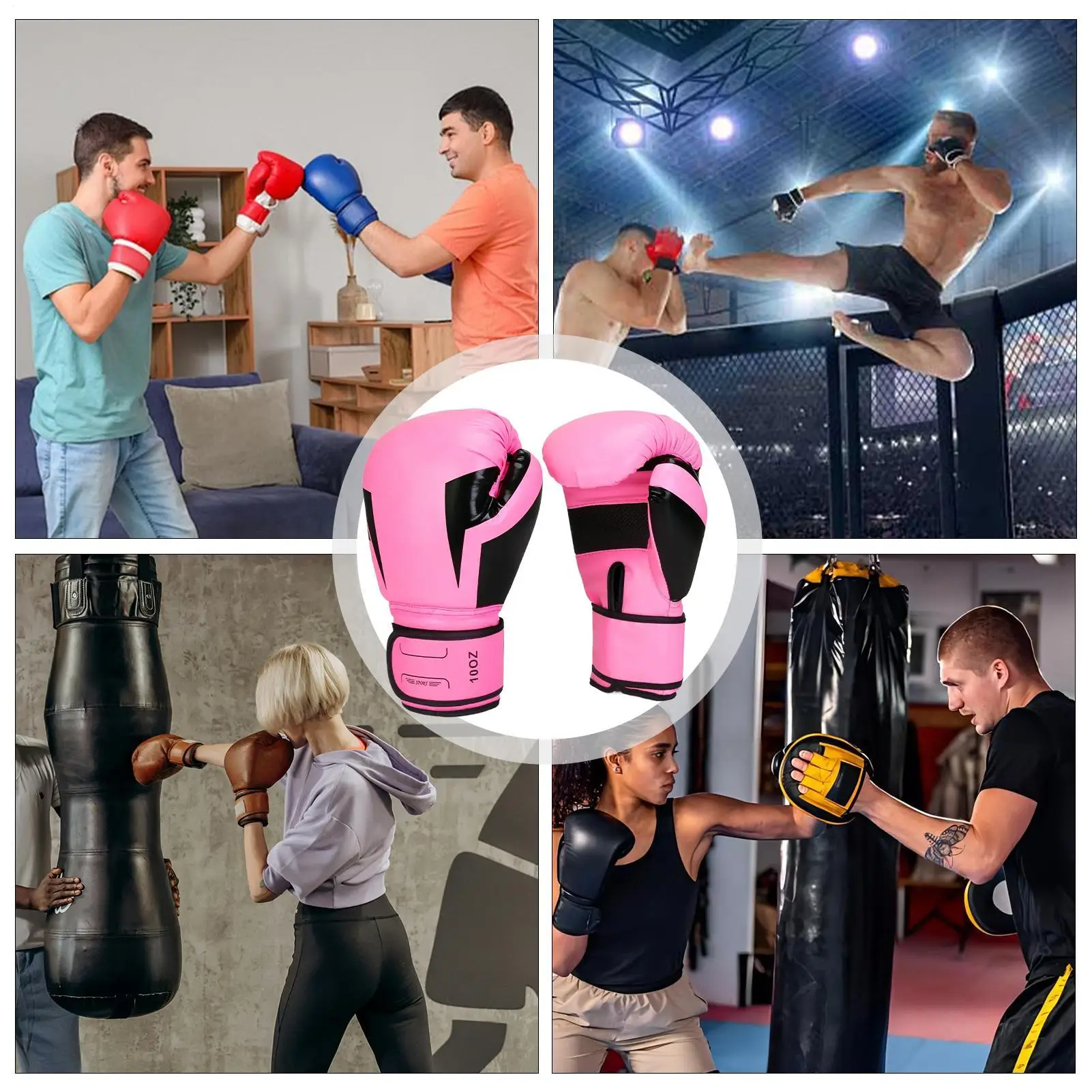 Womens Boxing Gloves PU Shock Absorbent Mitts Training Heavy Bag Gloves For Women Men Adults Teens Kickboxing MMA Training
Womens Boxing Gloves PU Shock Absorbent Mitts Training Heavy Bag Gloves For Women Men Adults Teens Kickboxing MMA Training