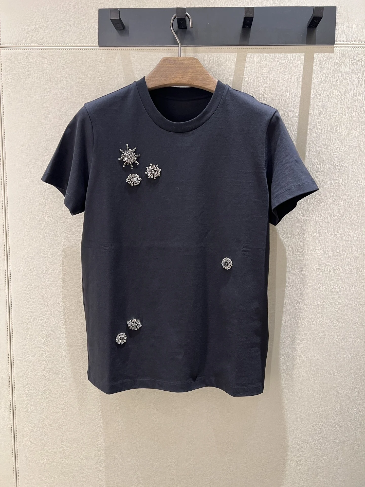 Women's nail drill pure cotton T-shirt Top Female Clothing Women T-shirt Lace patchwork round neck short sleeved top
Women's nail drill pure cotton T-shirt Top Female Clothing Women T-shirt Lace patchwork round neck short sleeved top