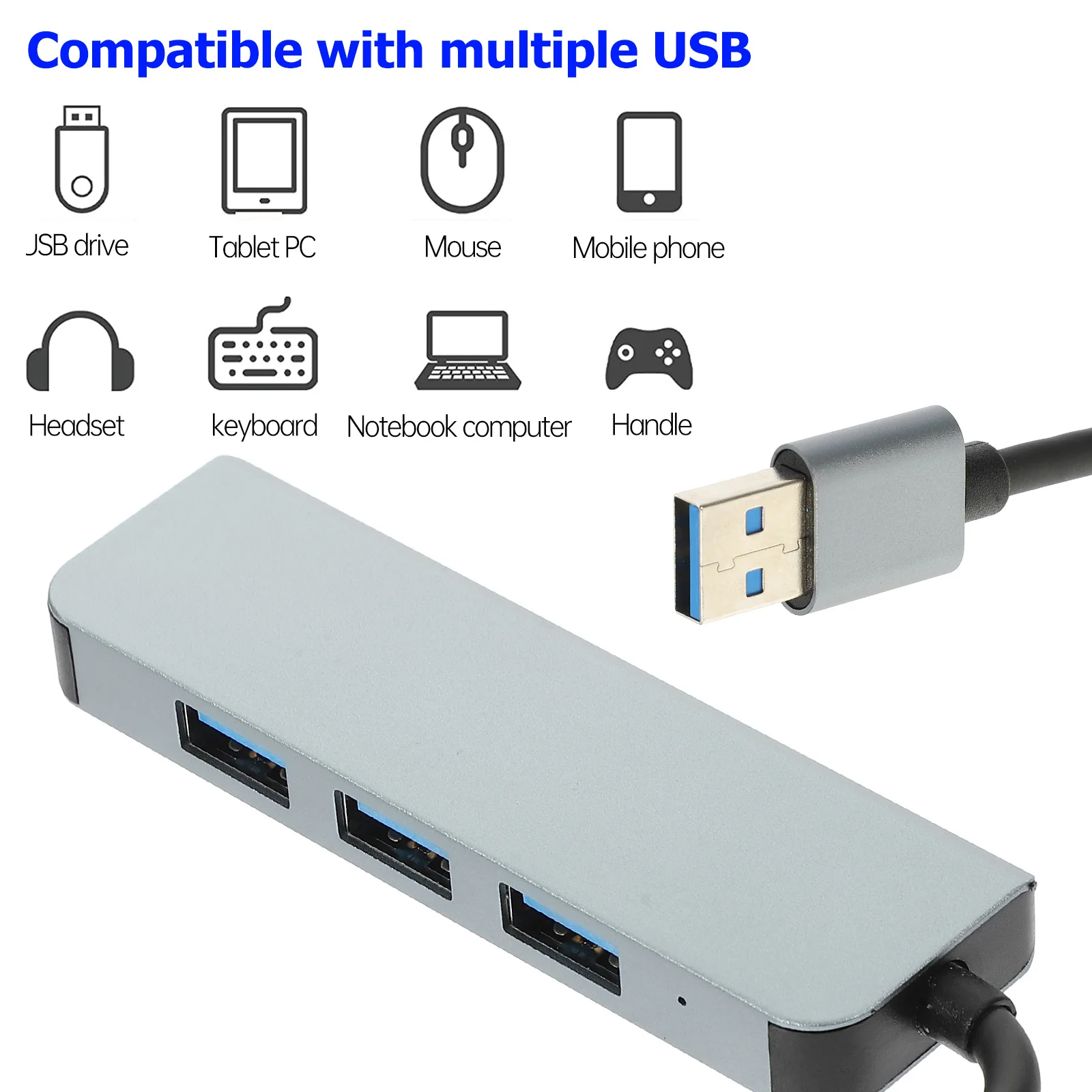 4 Ports Hub 3.0 Splitter For Laptop .0 Aluminum Portable Usb Port Expander Multi Usb Connector Extension Cable
4 Ports Hub 3.0 Splitter For Laptop .0 Aluminum Portable Usb Port Expander Multi Usb Connector Extension Cable