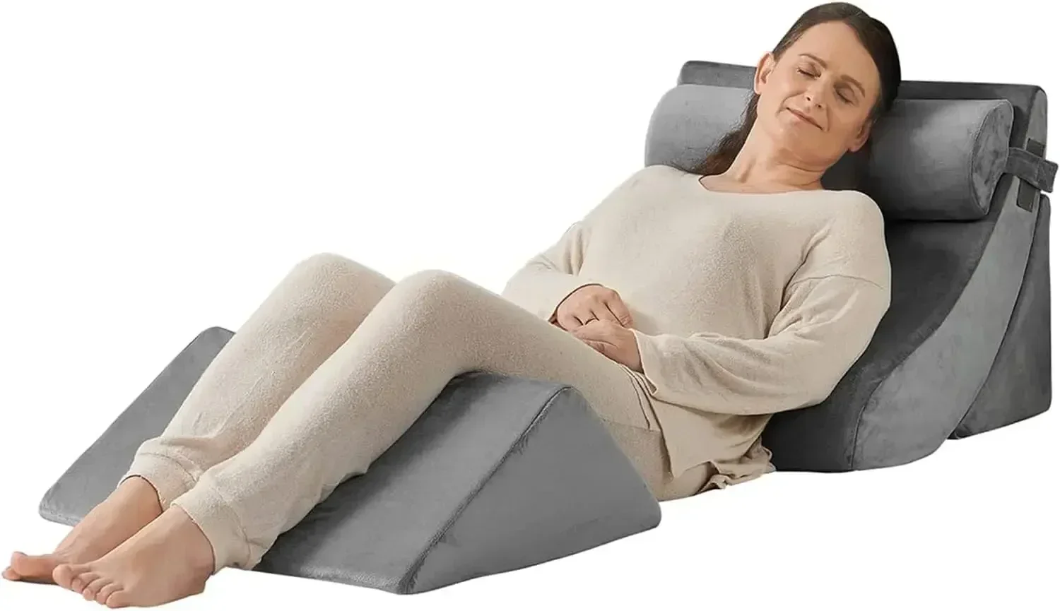 4PCS Orthopedic Bed Wedge Pillow Set for Back, Neck & Leg Pain Relief, Adjustable Anti-Snoring & GERD Support
4PCS Orthopedic Bed Wedge Pillow Set for Back, Neck & Leg Pain Relief, Adjustable Anti-Snoring & GERD Support