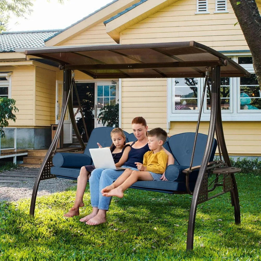 Patio Porch Swing with Adjustable Hardtop,3 in 1 Convertible Outdoor Porch Swing for Adults,Patio Swing with Thicken Cushion
Patio Porch Swing with Adjustable Hardtop,3 in 1 Convertible Outdoor Porch Swing for Adults,Patio Swing with Thicken Cushion