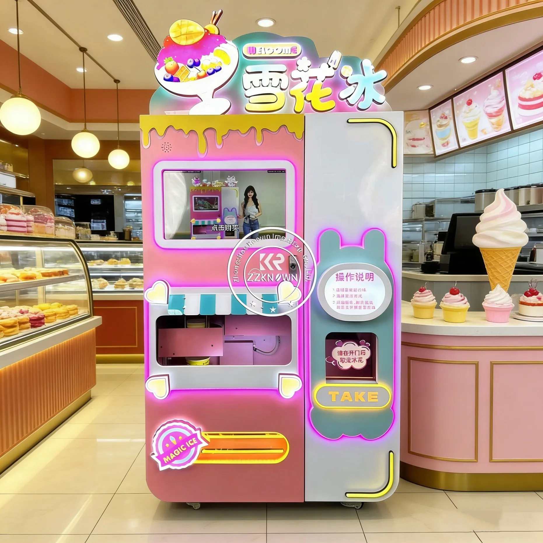 Customized Robot ice cream vending machine ice cream robot kiosk for sale
Customized Robot ice cream vending machine ice cream robot kiosk for sale